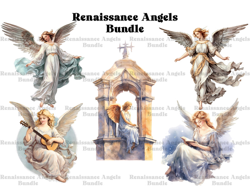 Renaissance Angels Clipart - CraftNest