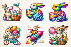 Funny Easter Bunnies Clipart Bundle - CraftNest - Digital Crafting and Art