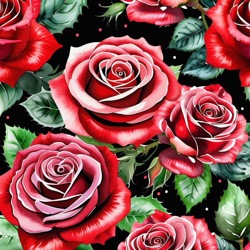 Christmas Roses Seamless Digital Paper - CraftNest - Digital Crafting and Art