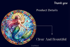 Stained Glass Mermaid Wind Spinner Clipart Bundle - CraftNest - Digital Crafting and Art