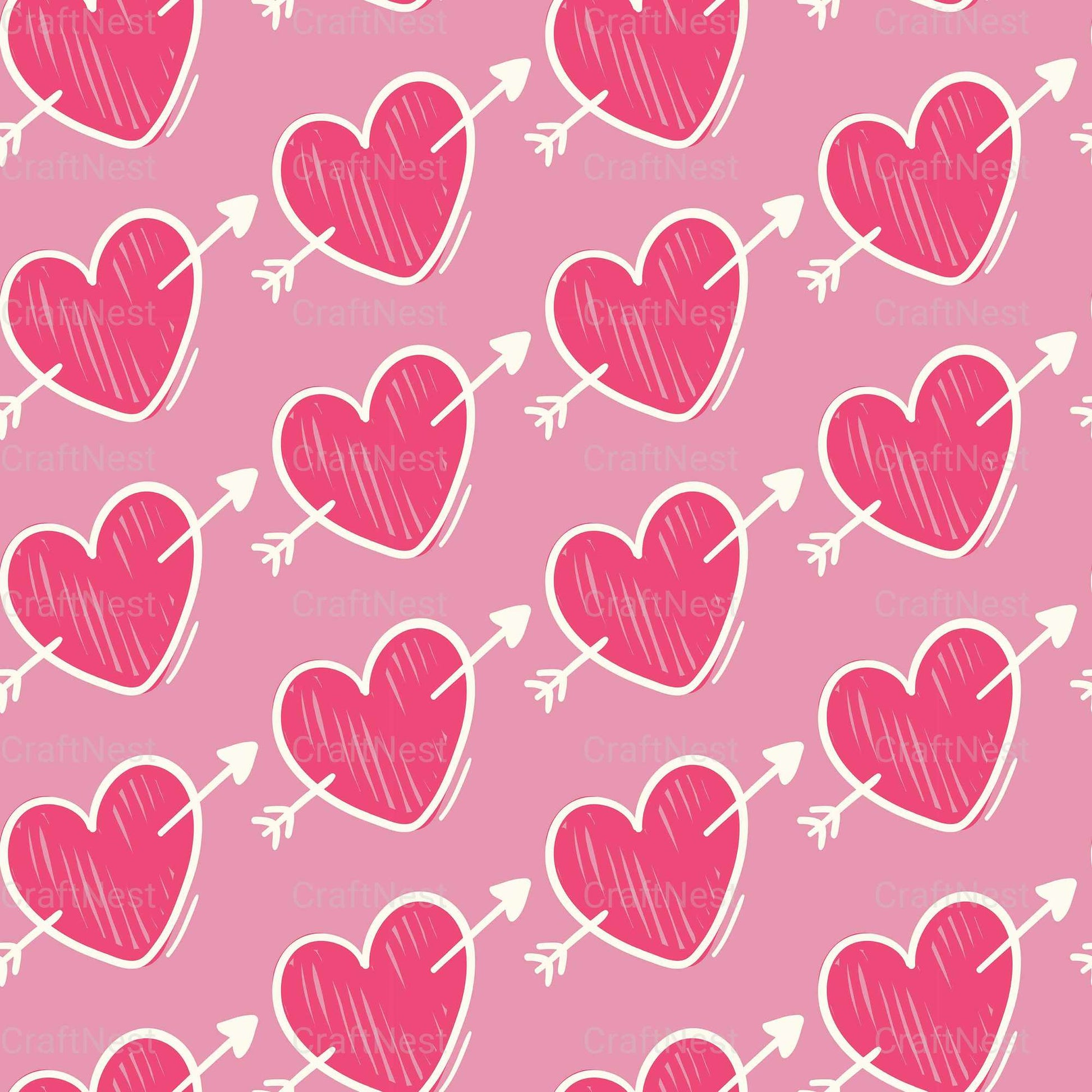 Valentines Day Seamless Digital Paper 1 - CraftNest - Digital Crafting and Art