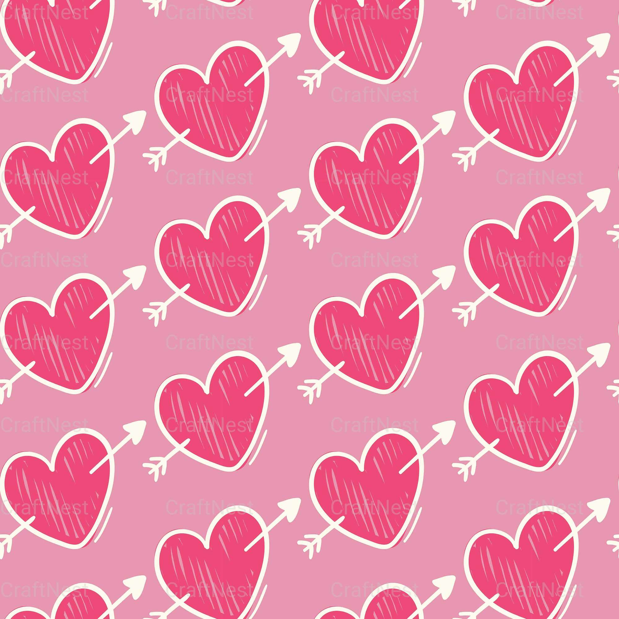Valentines Day Seamless Digital Paper 1 - CraftNest - Digital Crafting and Art