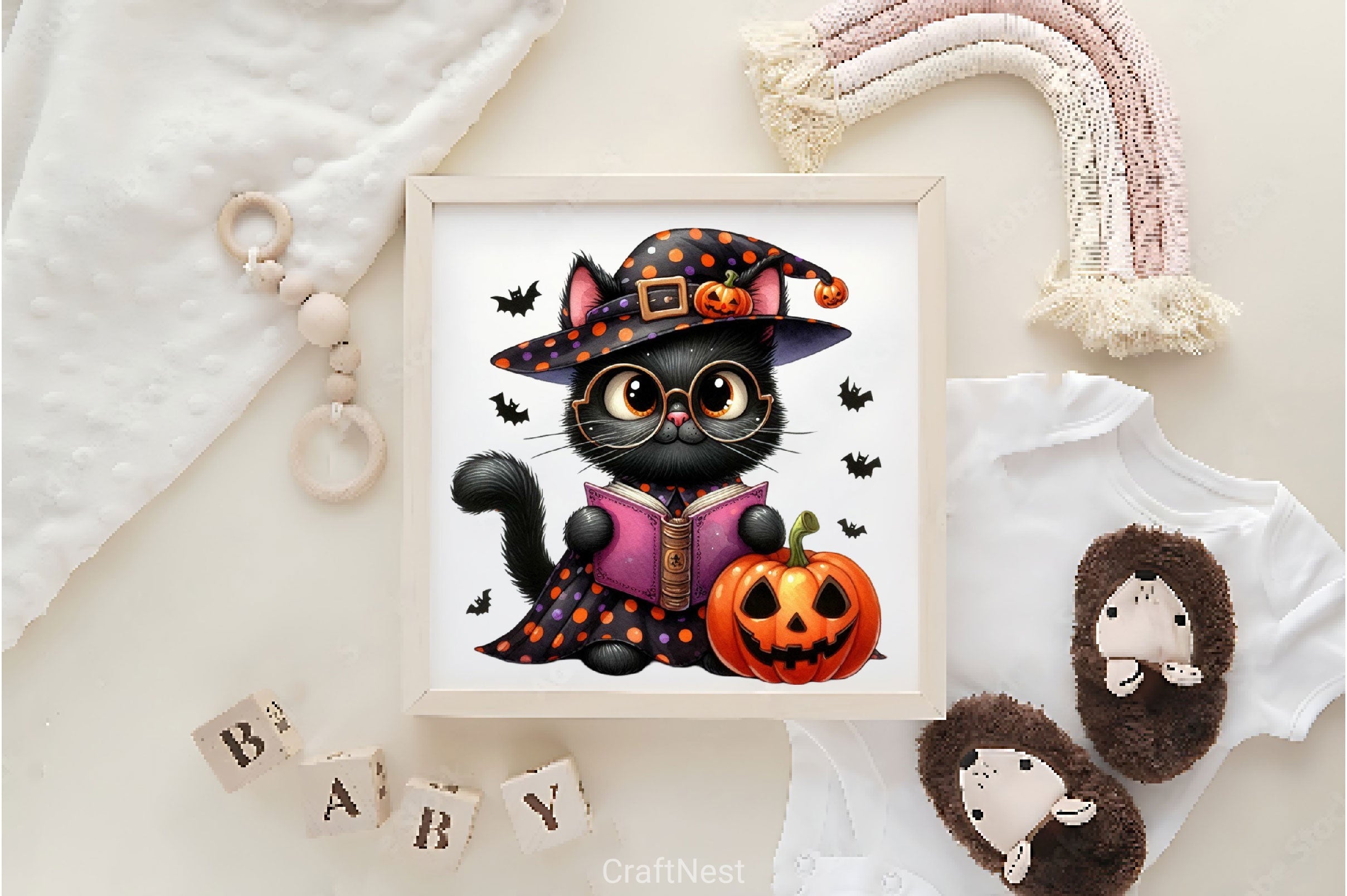 Halloween Funny Black Cat Clipart Bundle - CraftNest - Digital Crafting and Art