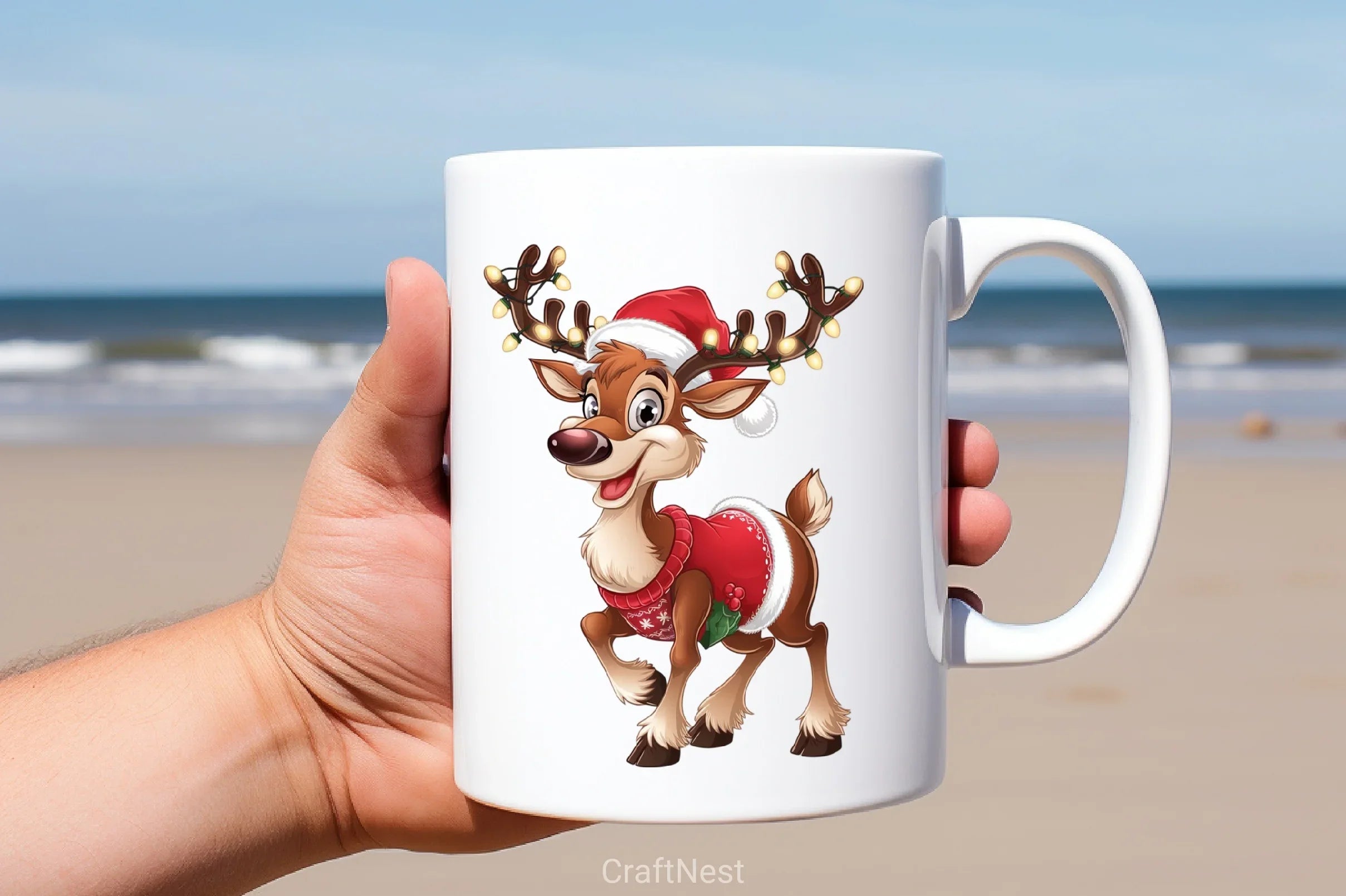 Christmas Reindeer Clipart Bundle 3 - CraftNest - Digital Crafting and Art