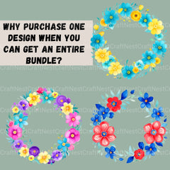 Floral Borders Circle 16 Clipart Bundle - CraftNest - Digital Crafting and Art