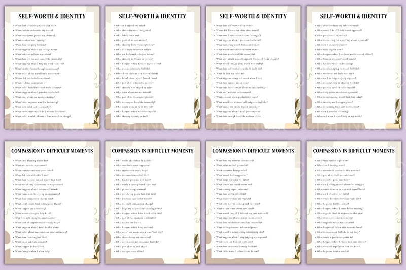 Self-Compassion Prompt Book for Personal Growth - CraftNest - Digital Crafting and Art