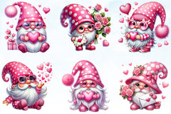 Valentine Gnome Clipart Bundle 7 - CraftNest - Digital Crafting and Art