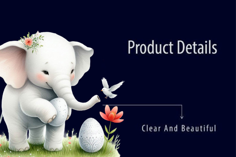 Watercolour Easter Elephant Clipart Bundle - CraftNest - Digital Crafting and Art