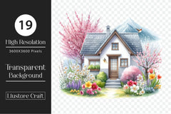 Easter Forest House Clipart Bundle - CraftNest - Digital Crafting and Art