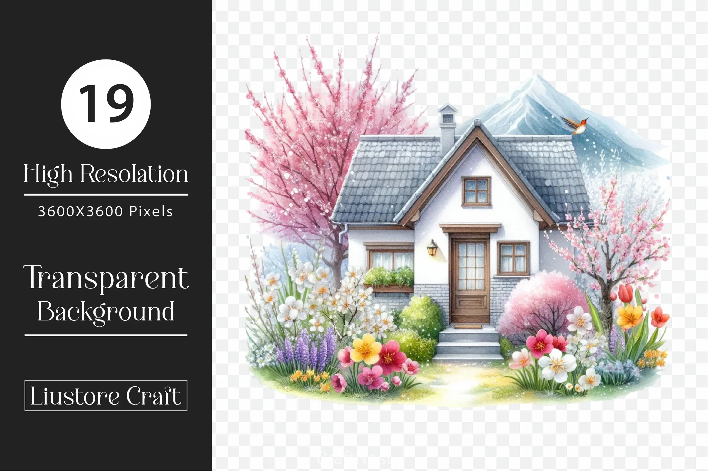 Easter Forest House Clipart Bundle - CraftNest - Digital Crafting and Art