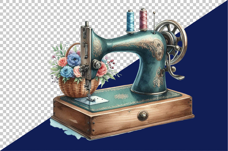Vintage Sewing Machines Clipart Bundle - CraftNest - Digital Crafting and Art