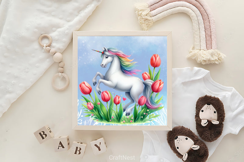 Floral Unicorn Clipart Bundle - CraftNest - Digital Crafting and Art