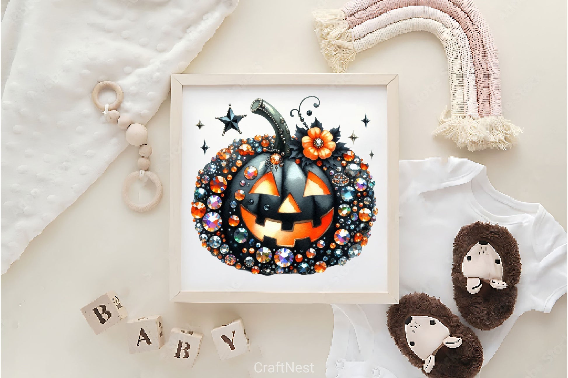 Rhinestone Pumpkin Halloween Clipart Bundle - CraftNest - Digital Crafting and Art