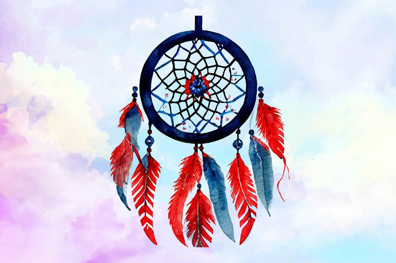 4th Of July Floral Dream Catcher Clipart Bundle - CraftNest - Digital Crafting and Art