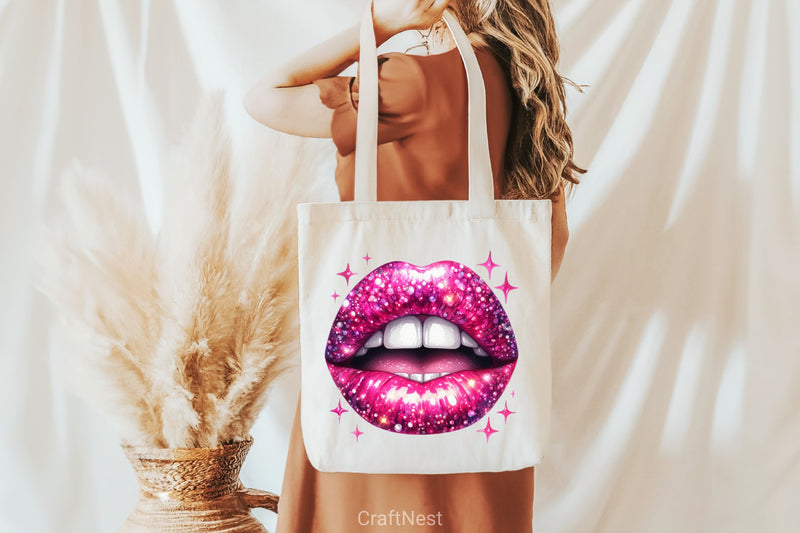 Glitter Lips Clipart Bundle - CraftNest - Digital Crafting and Art