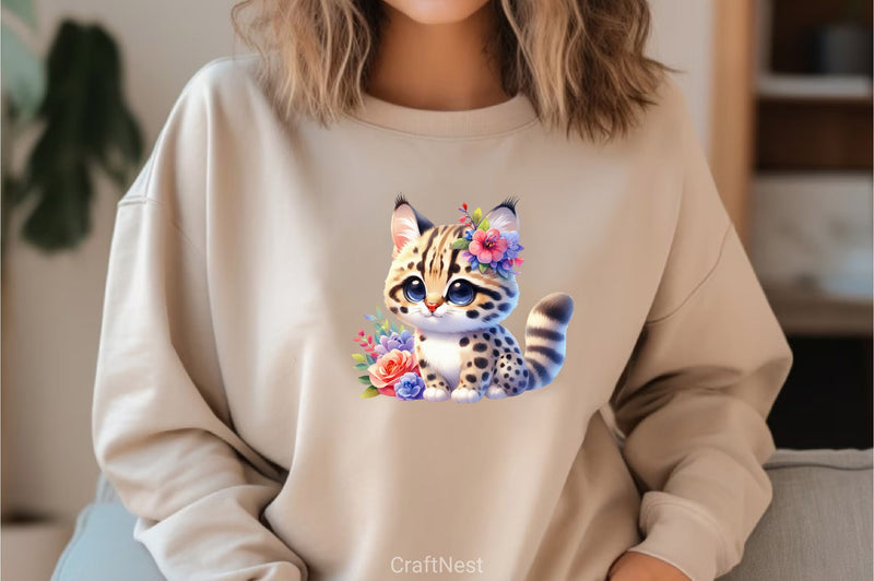 Cute Ocelot Clipart Bundle - CraftNest - Digital Crafting and Art