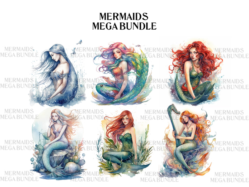 Realistic Mermaid Clipart - CraftNest