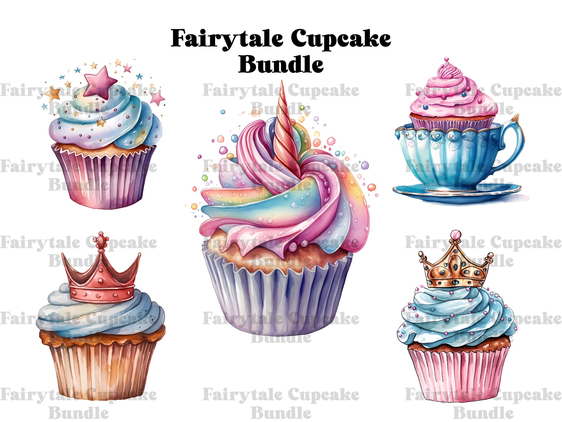 Fairytale Cupcakes Clipart - CraftNest