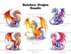 Rainbow Dragon Clipart - CraftNest