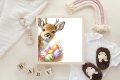 Easter Deer Peeking Clipart Bundle - CraftNest - Digital Crafting and Art