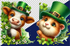 St Patrick's Peeking Around Corner Clipart Bundle - CraftNest - Digital Crafting and Art