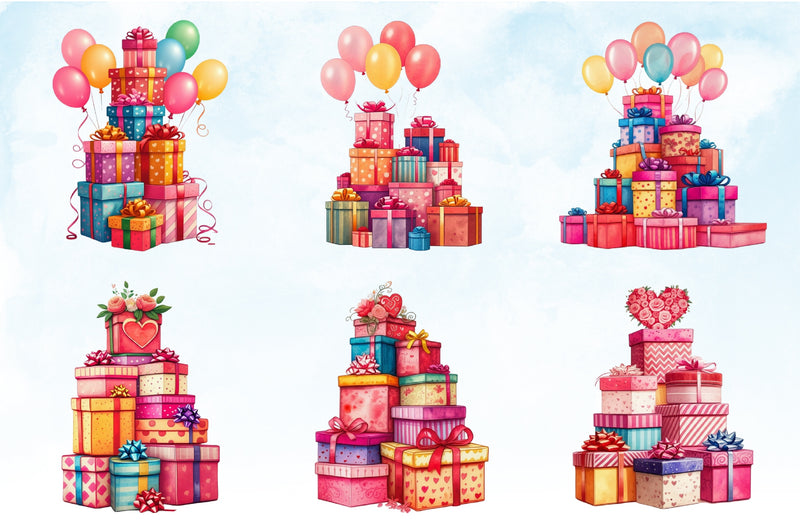 Valentine's Day Gift Box Clipart Bundle - CraftNest - Digital Crafting and Art