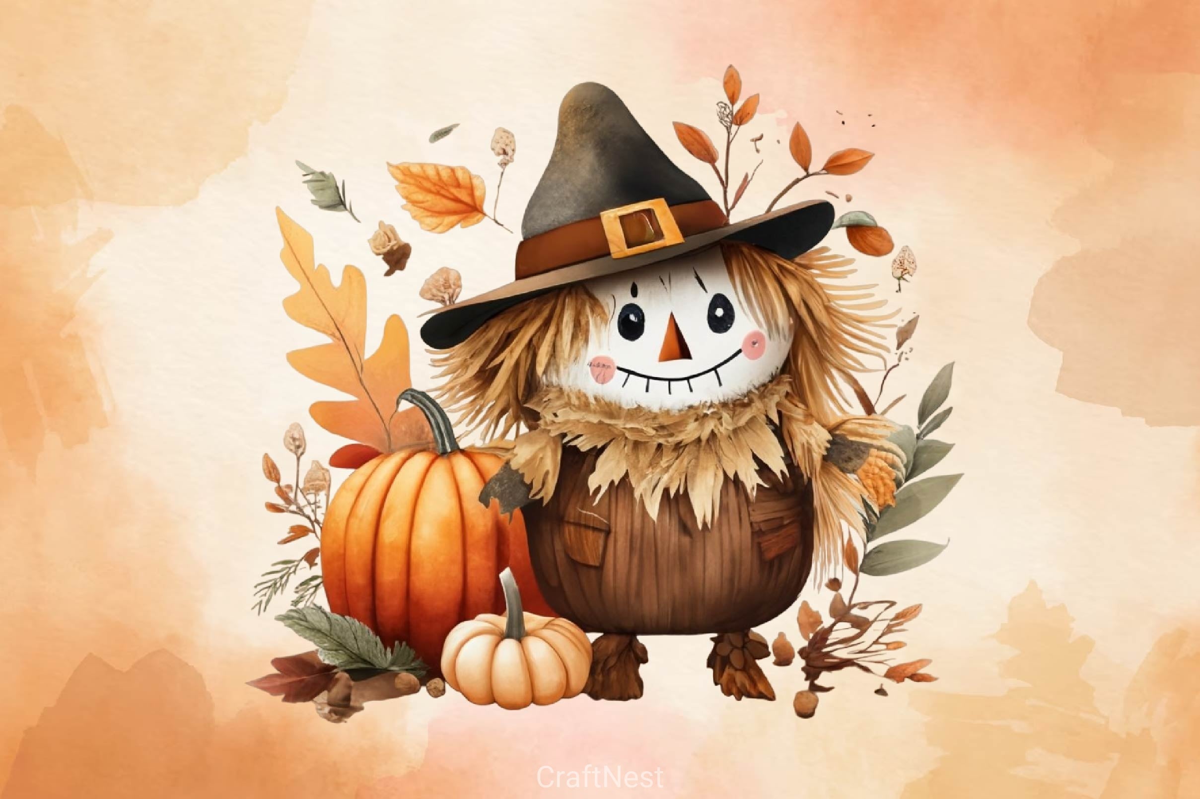 Scarecrow Autumn Clipart Bundle 2 - CraftNest - Digital Crafting and Art