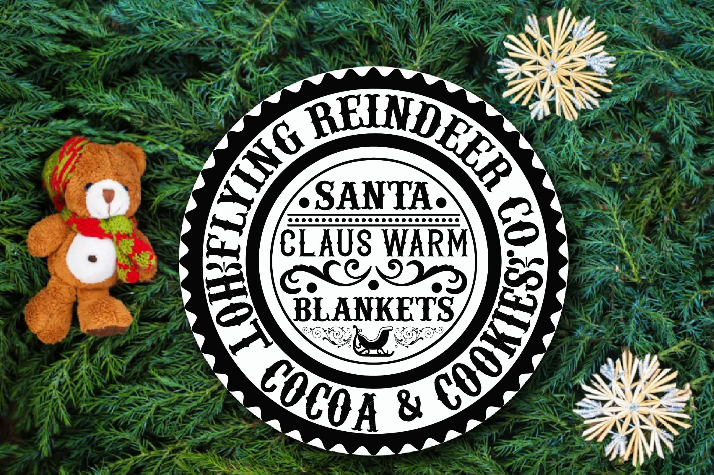 Christmas Round Sign SVG Bundle - CraftNest - Digital Crafting and Art