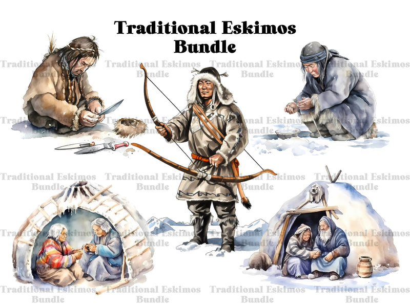 Traditional Eskimo Clipart - CraftNest