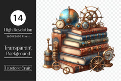 Steampunk Books Clipart Bundle - CraftNest - Digital Crafting and Art