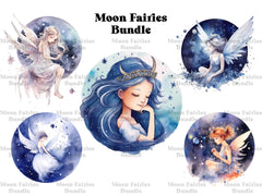 Moon Fairies Clipart - CraftNest