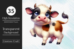 Cute Funny Farm Animals Clipart Bundle - CraftNest - Digital Crafting and Art