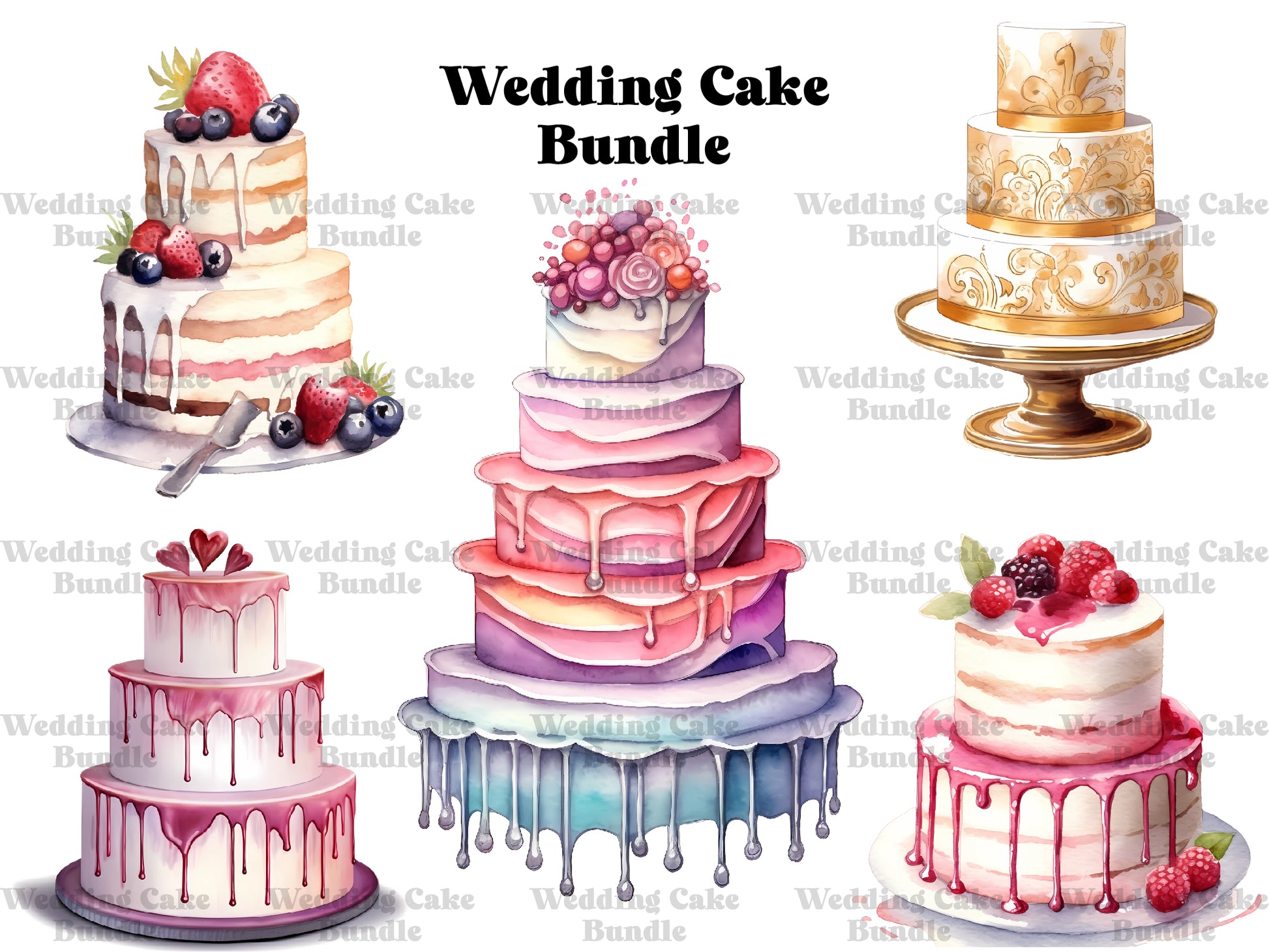 Wedding Cake Clipart - CraftNest