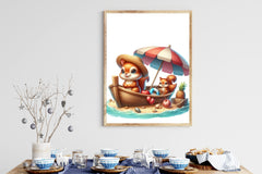 Cute Animals Boat Summer Clipart Bundle - CraftNest - Digital Crafting and Art