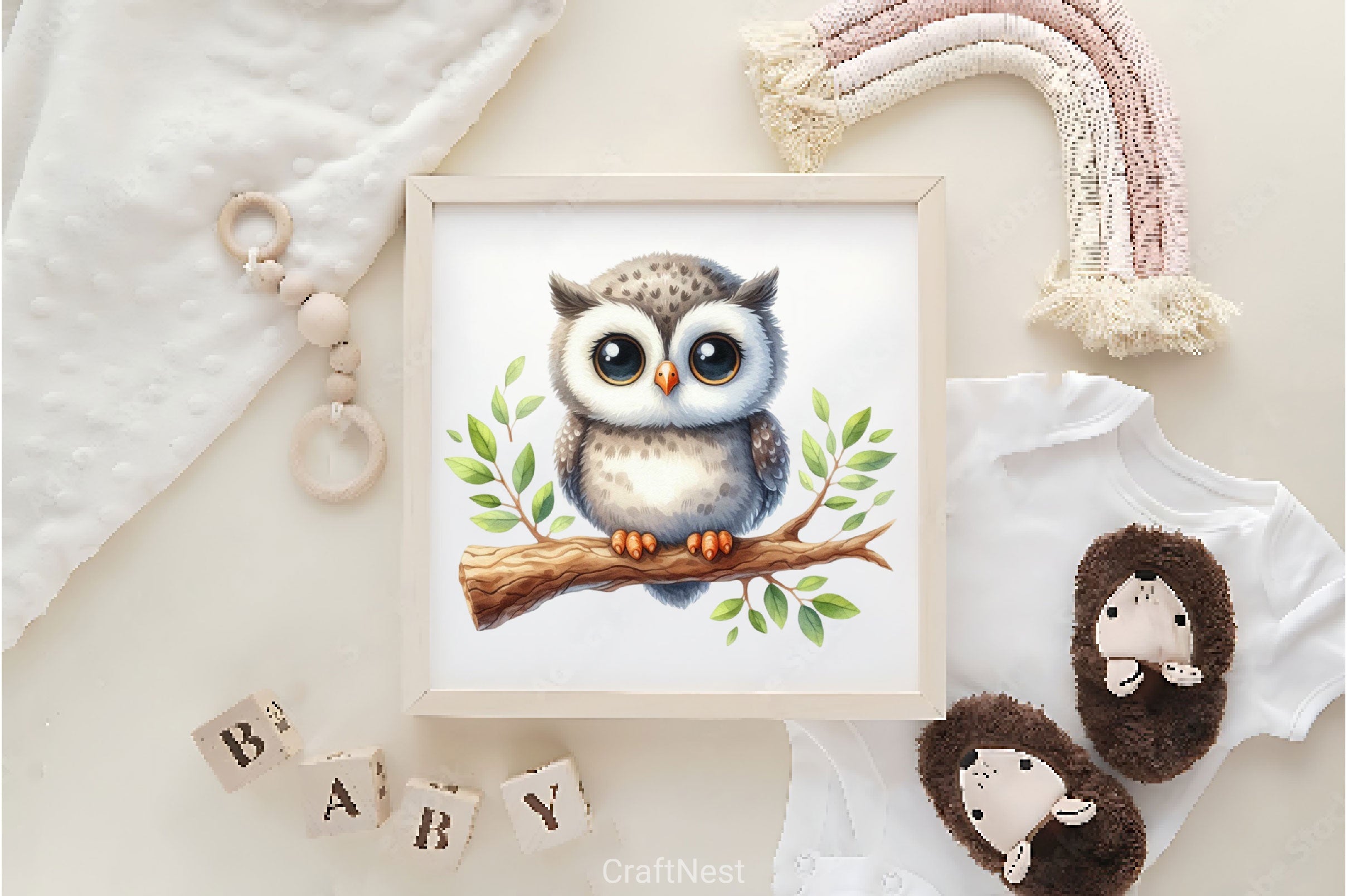 Baby Owl Clip Art Clipart Bundle - CraftNest - Digital Crafting and Art
