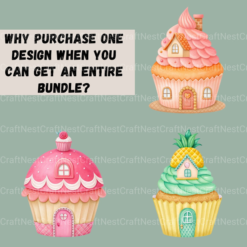 Cupcakes Fruit Clipart Bundle - CraftNest - Digital Crafting and Art