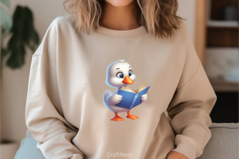 Cute Duck Reading Clipart Bundle - CraftNest - Digital Crafting and Art