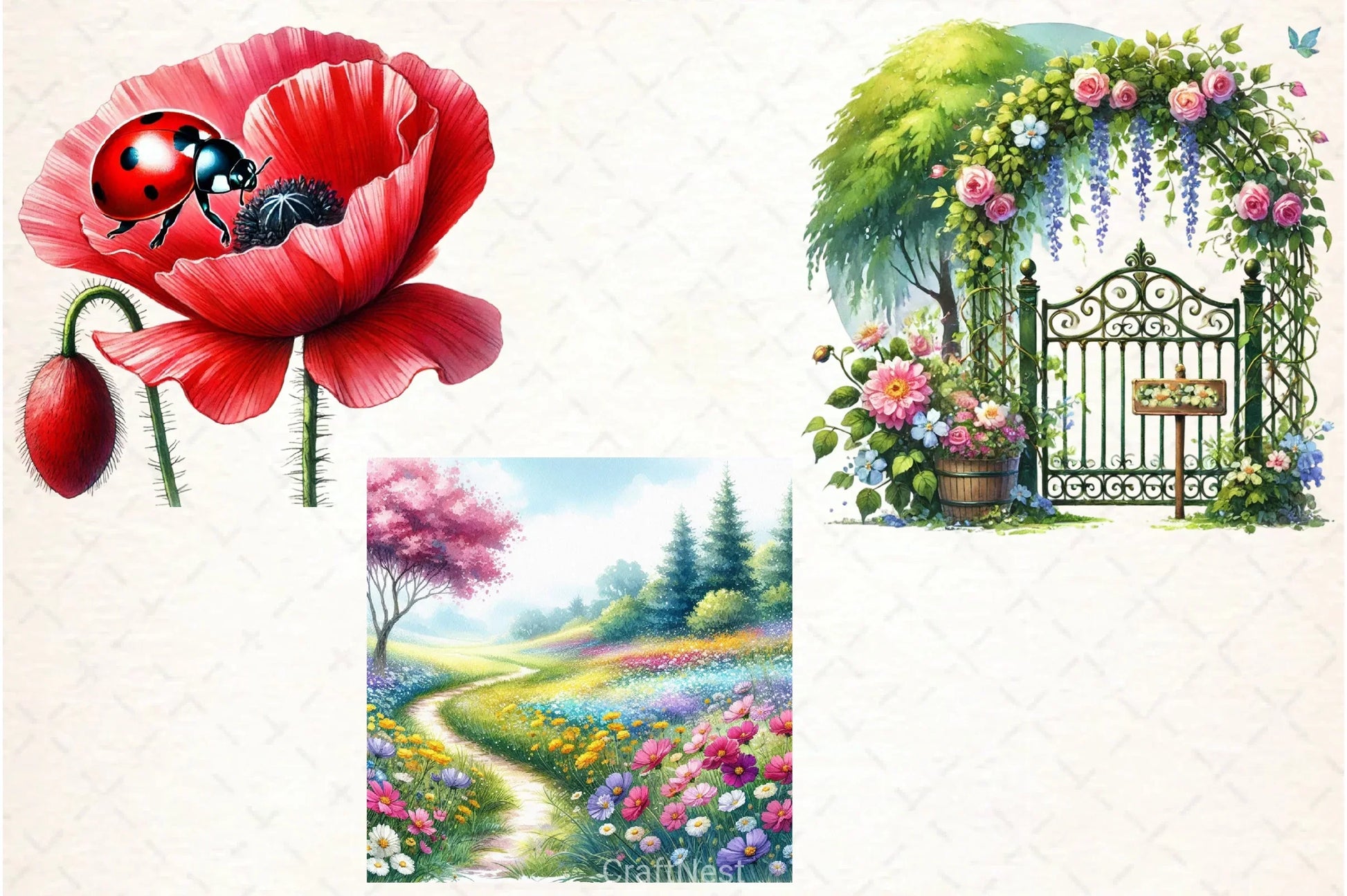 Spring Flowers Clipart Bundle 1 - CraftNest - Digital Crafting and Art