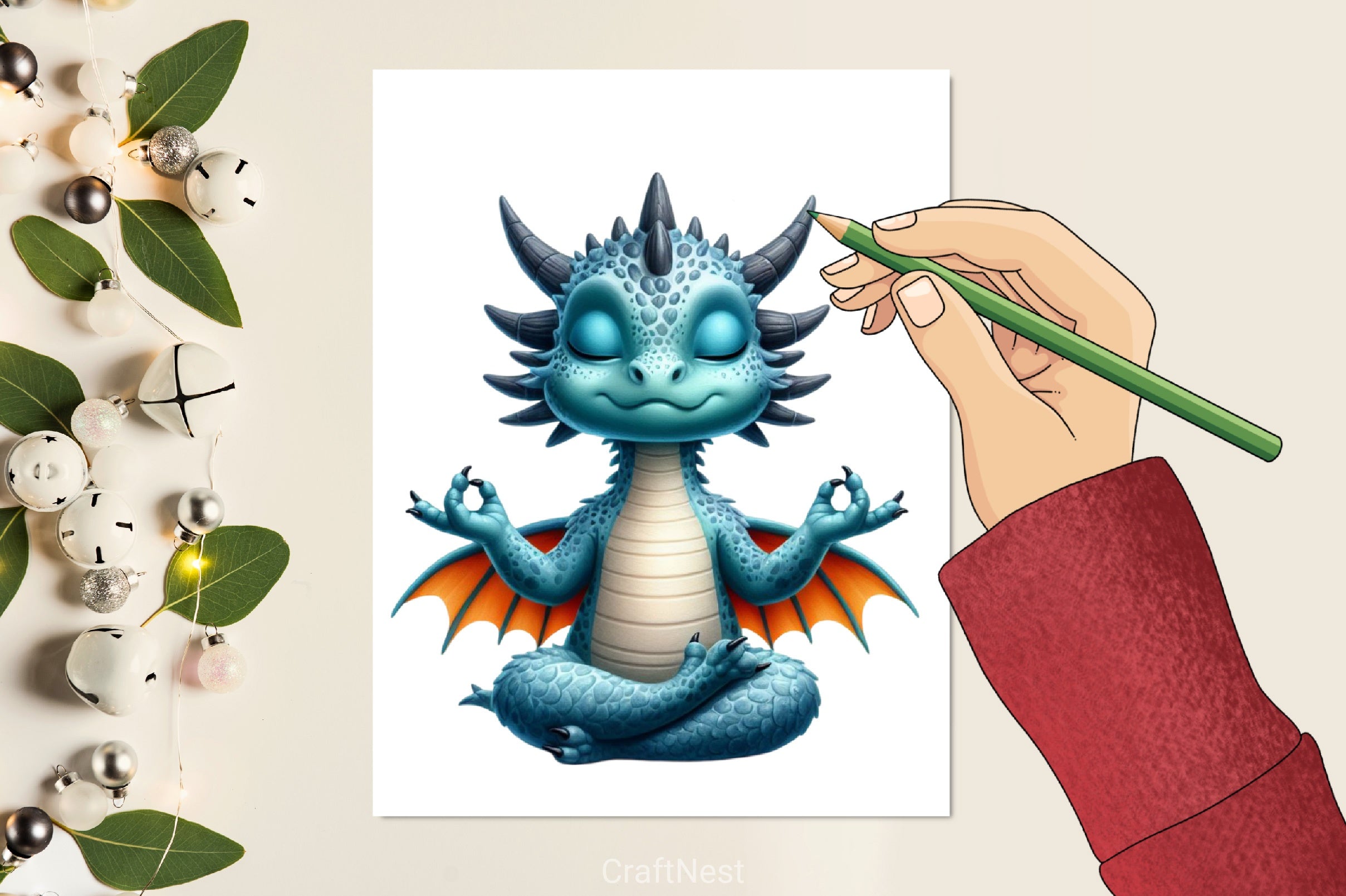 Yoga Dragon Clipart Bundle - CraftNest - Digital Crafting and Art