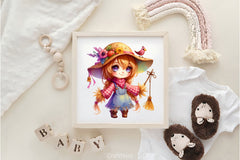 Scarecrow Girl Clipart Bundle - CraftNest - Digital Crafting and Art