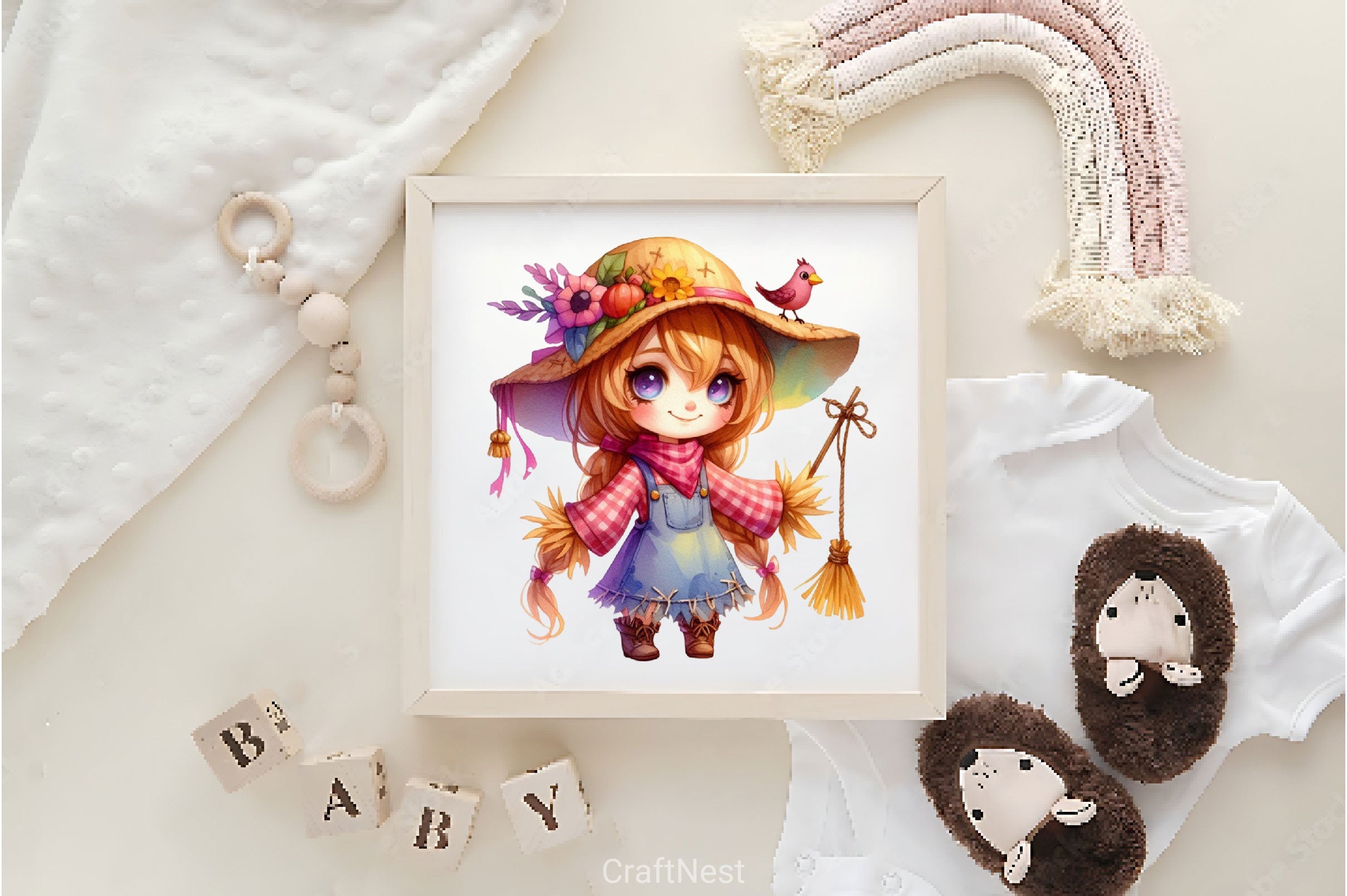 Scarecrow Girl Clipart Bundle - CraftNest - Digital Crafting and Art