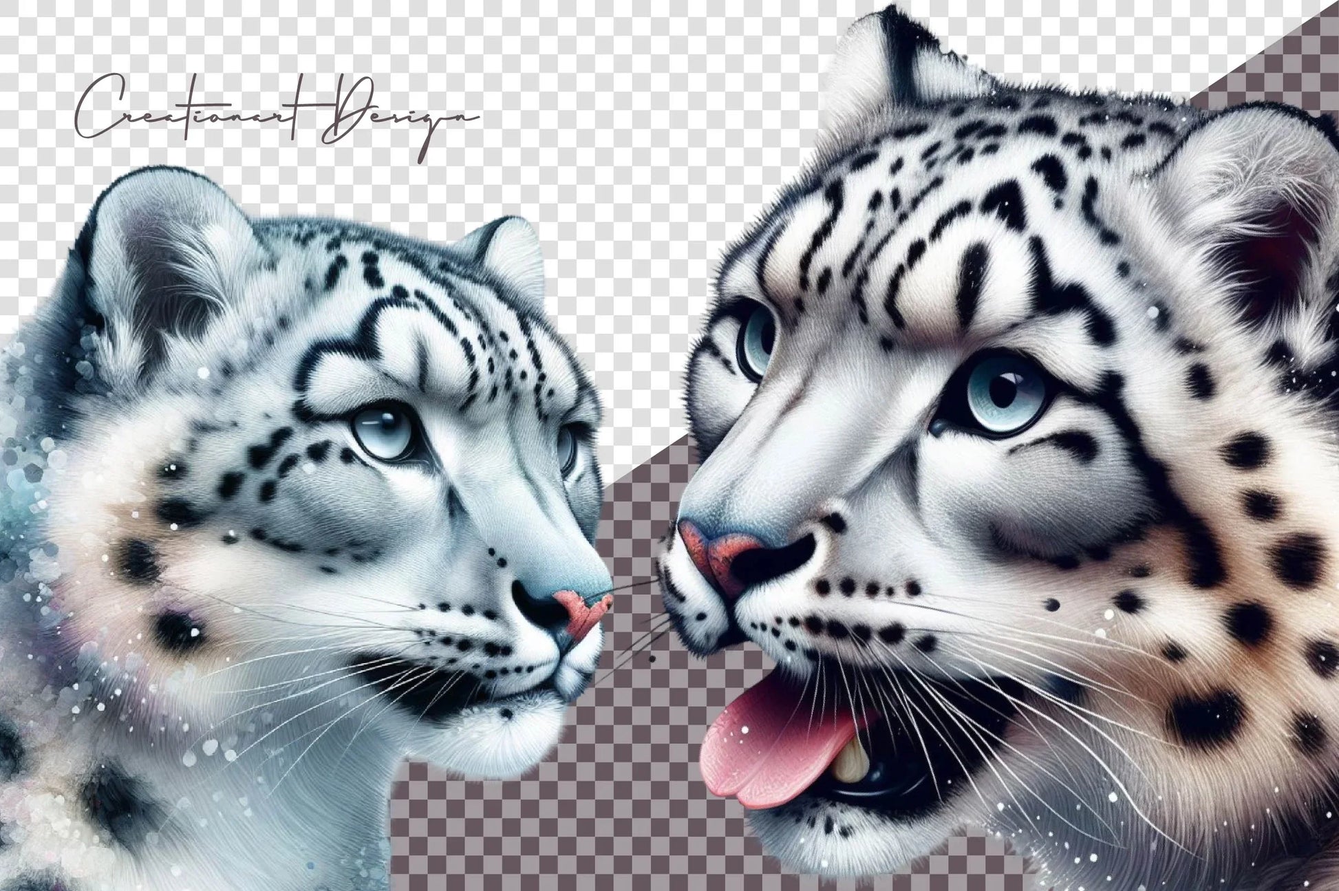 Snow Leopard Clipart Bundle - CraftNest - Digital Crafting and Art