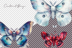 Celestial Moths Clipart Bundle - CraftNest - Digital Crafting and Art