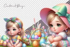 Easter Girl Clipart Bundle 1 - CraftNest - Digital Crafting and Art