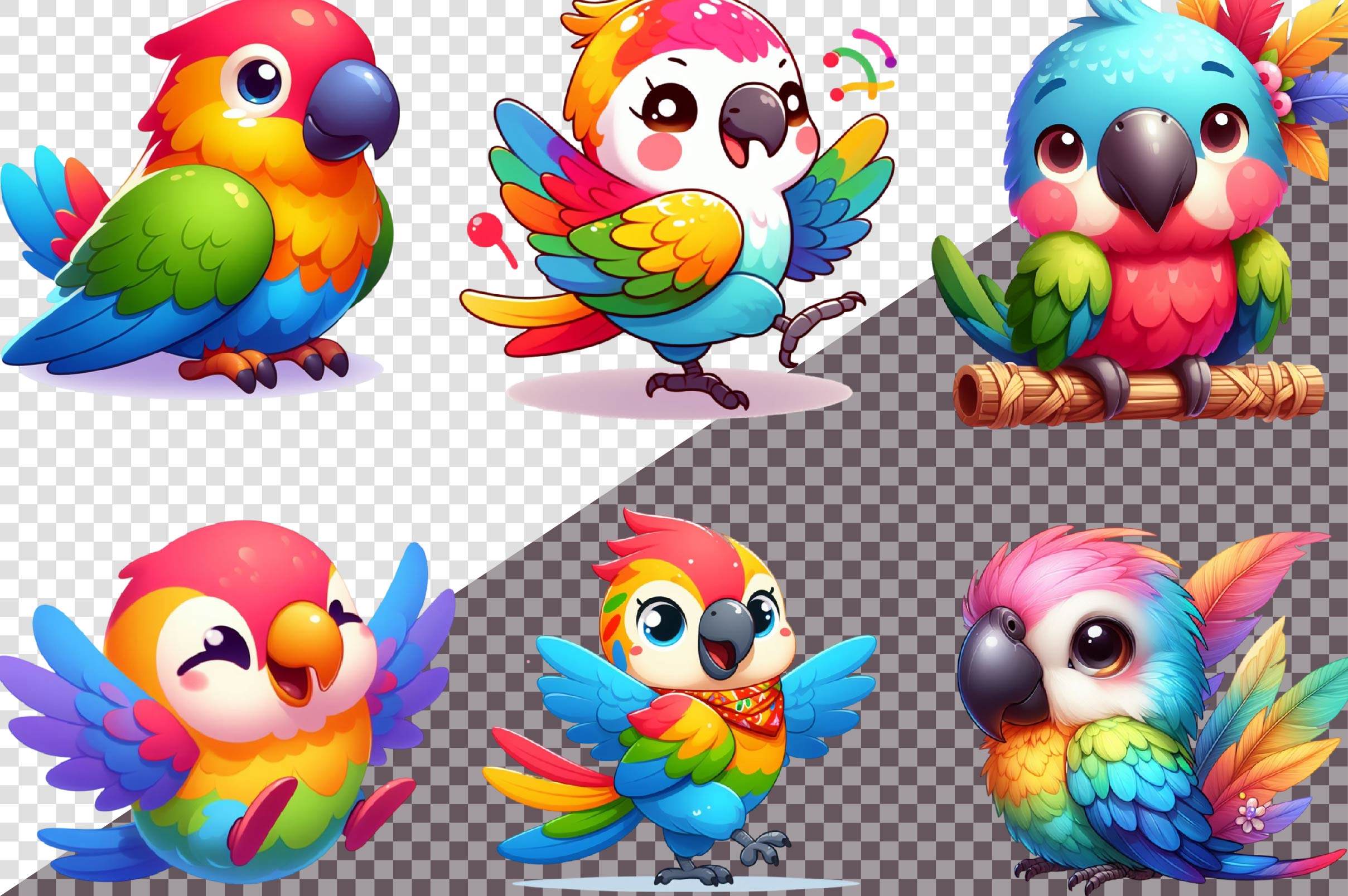 Baby Parot Clipart Bundle - CraftNest - Digital Crafting and Art