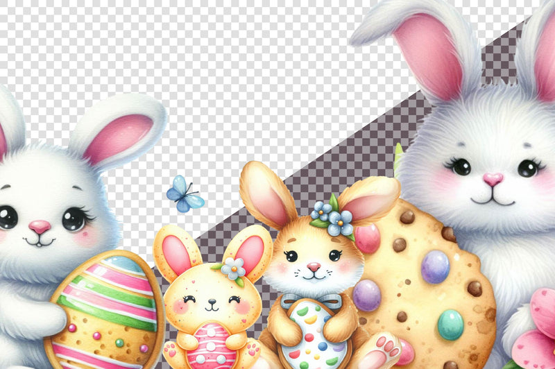 Easter Biscuit Bunny Clipart Bundle - CraftNest - Digital Crafting and Art