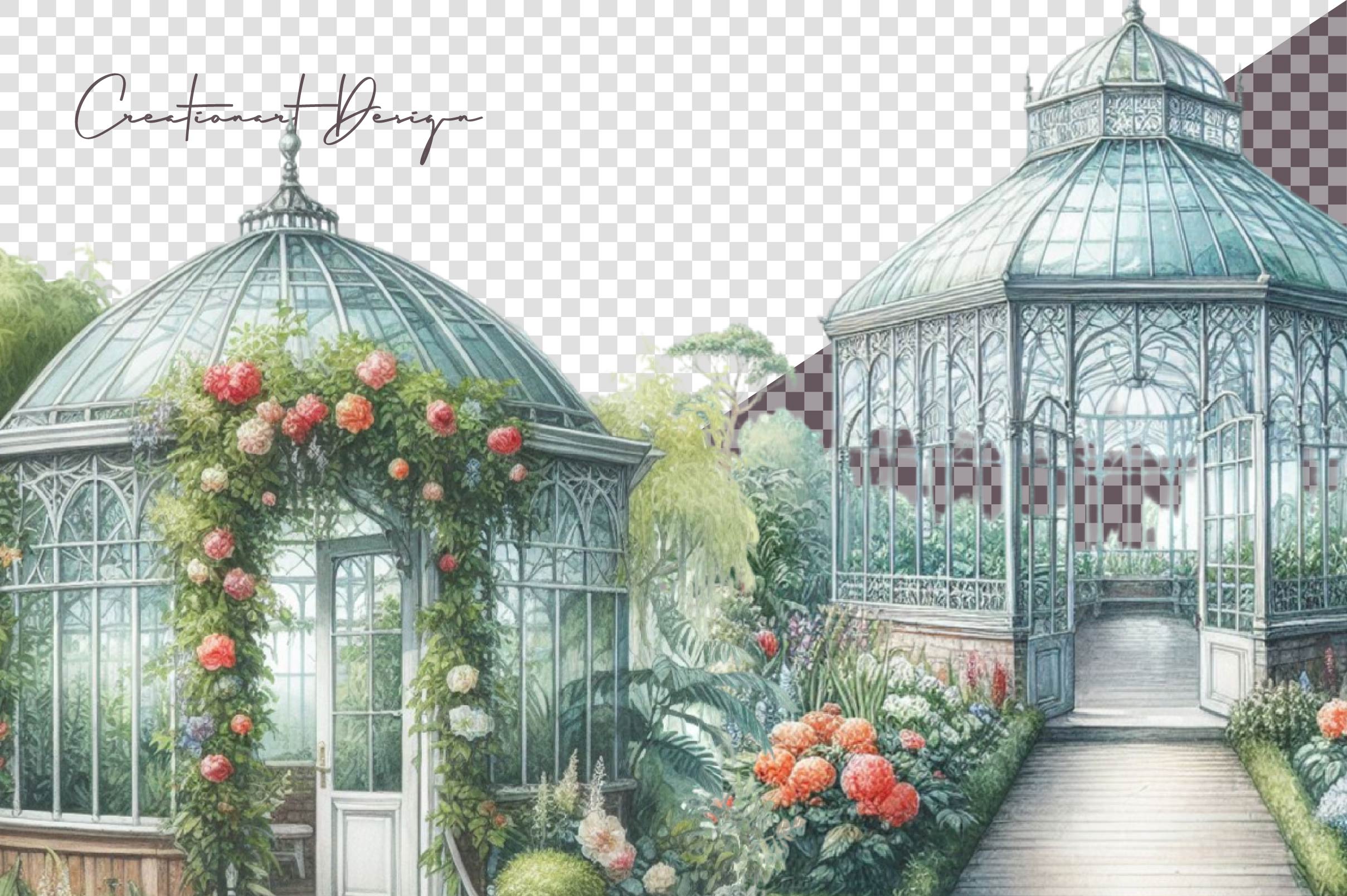 Greenhouse Gazebos Clipart Bundle - CraftNest - Digital Crafting and Art