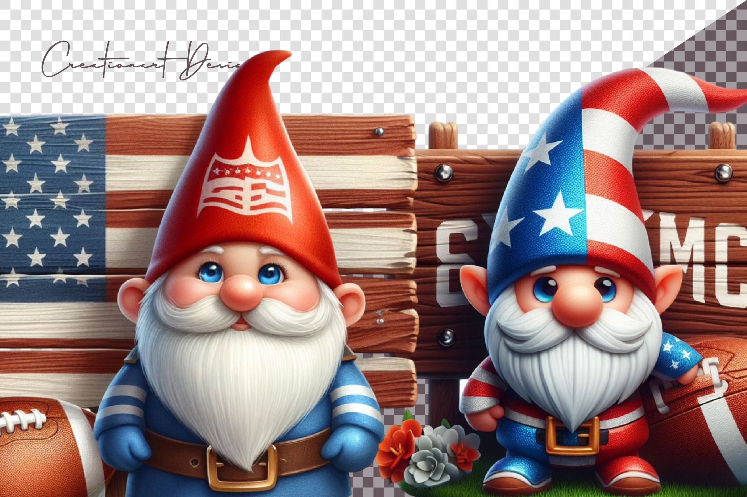 Adorable American Football Gnome Clipart Bundle - CraftNest - Digital Crafting and Art