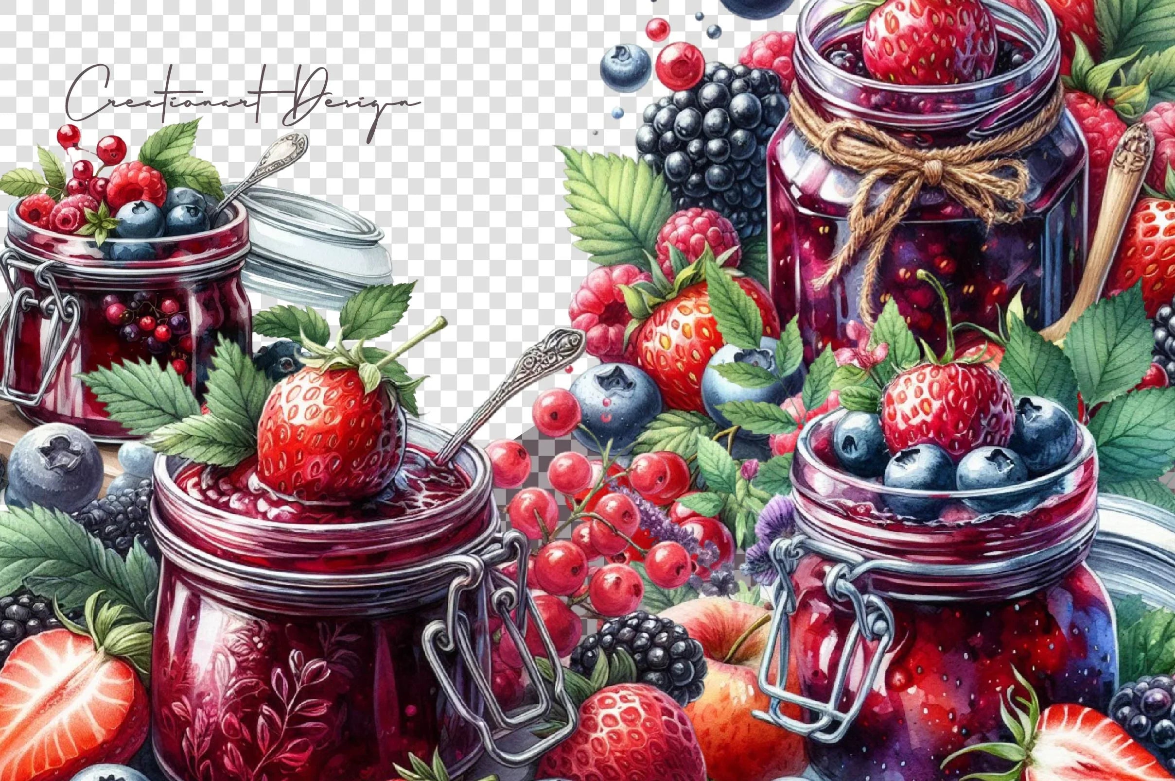 Berry Jam Clipart Bundle - CraftNest - Digital Crafting and Art