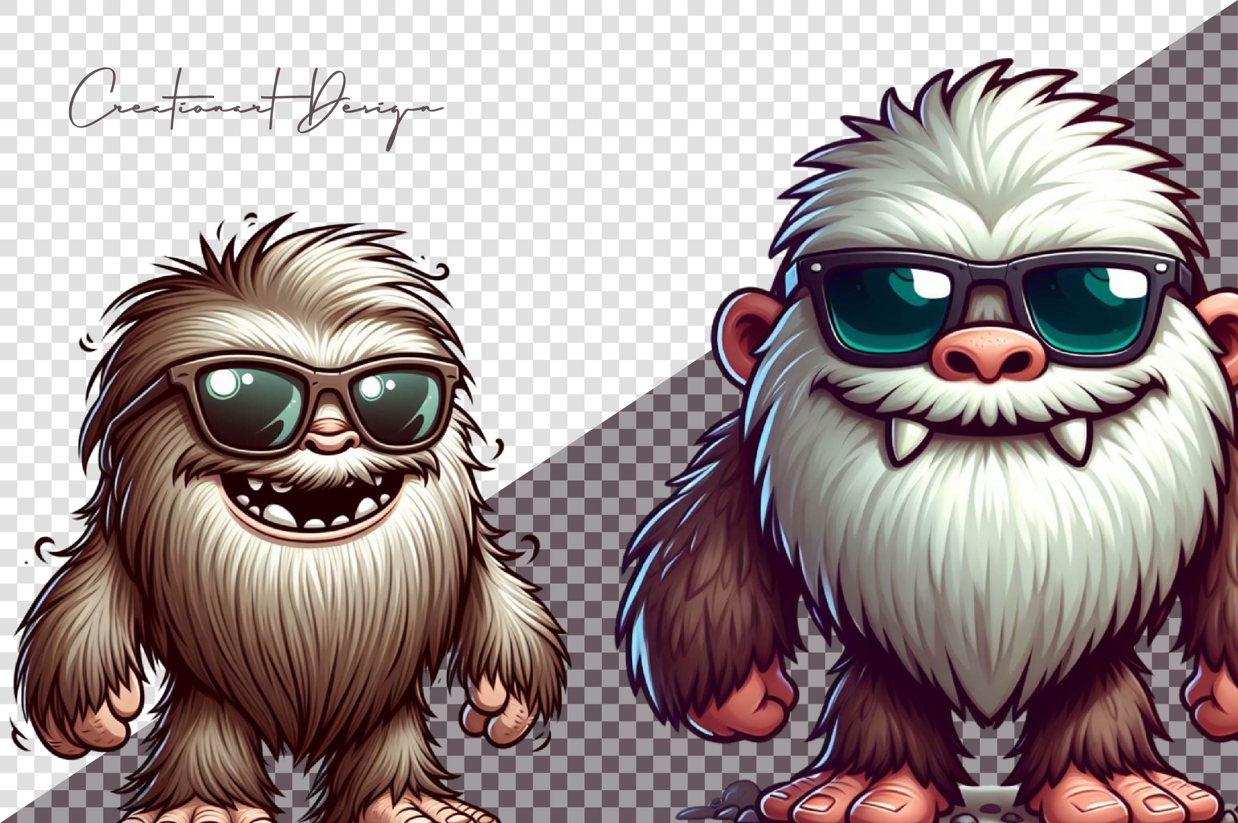 Cute Yeti Clipart Bundle 1 - CraftNest - Digital Crafting and Art